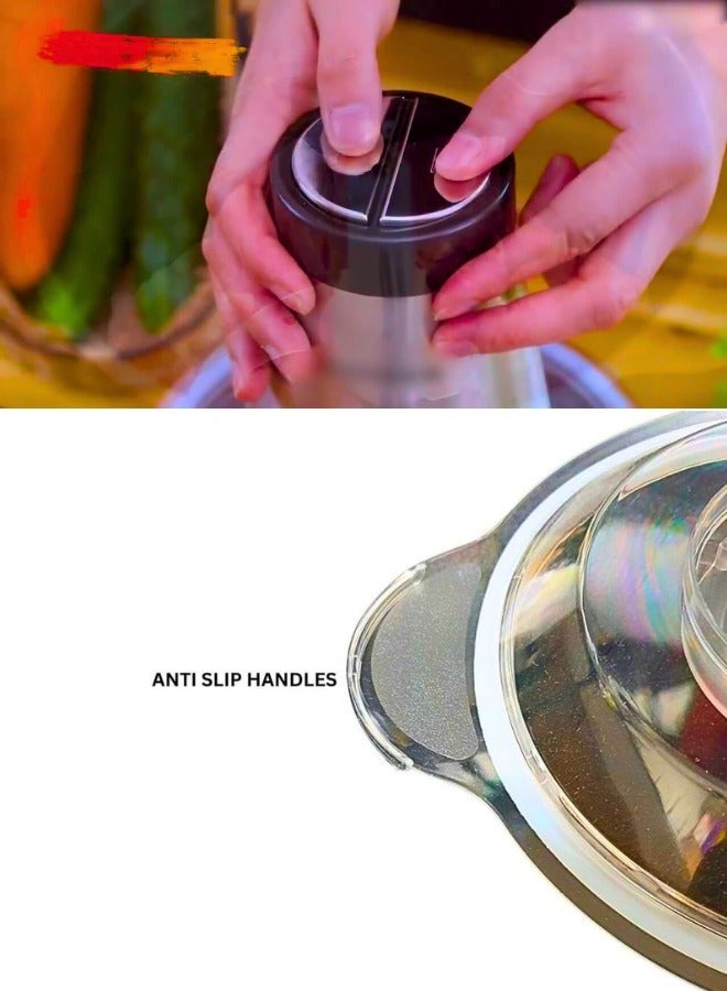 Electric Meat Grinder Powerful 800W & Electric Vegetable Food Processor    3.8-L & 2-Speed Electric Chopper  – Large-Capacity Food Processor Electric Stainless Steel &  Meat Grinder Electric 3.8-L - High power Food Processor & Meat Chopper Electric sharp blades for  Meat, Vegetables Nuts,& fruits. - Image 3